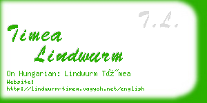timea lindwurm business card